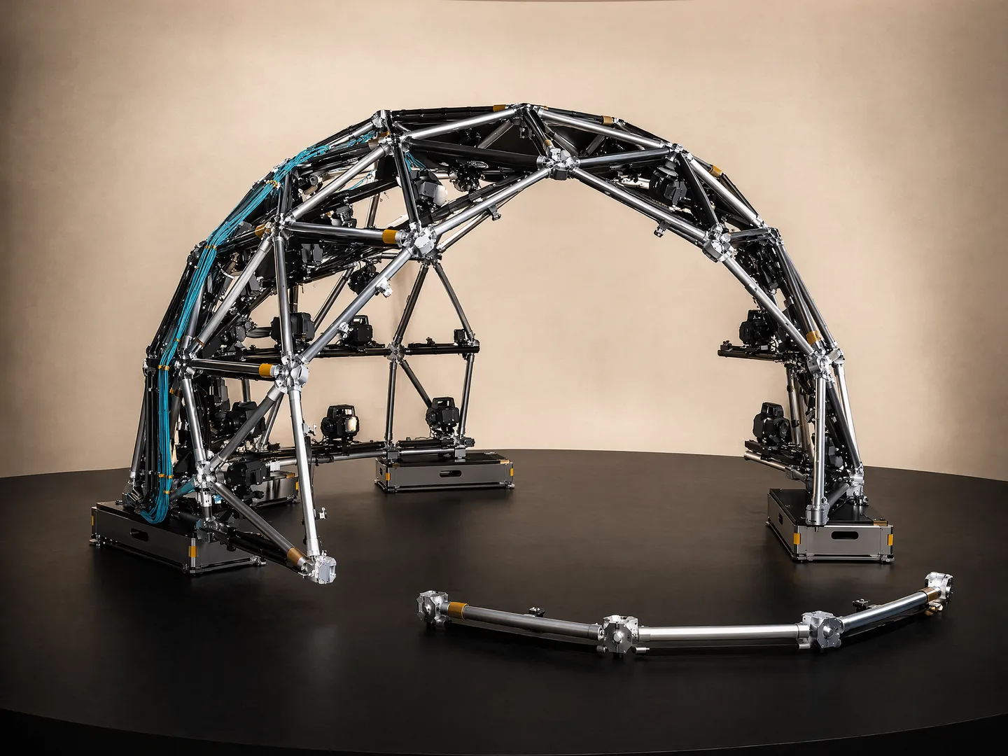 Representative open service bay on the same signature dome